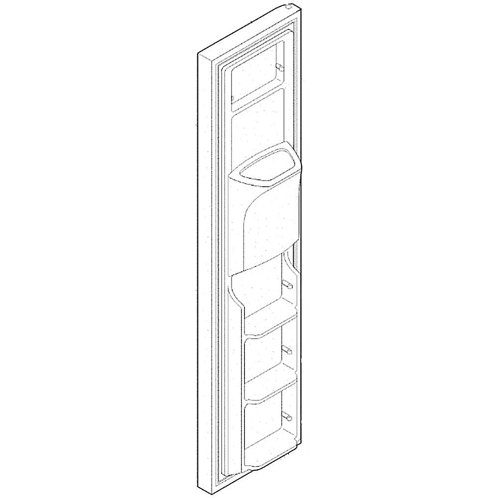 Refrigerator Freezer Door Assembly (Black Stainless)