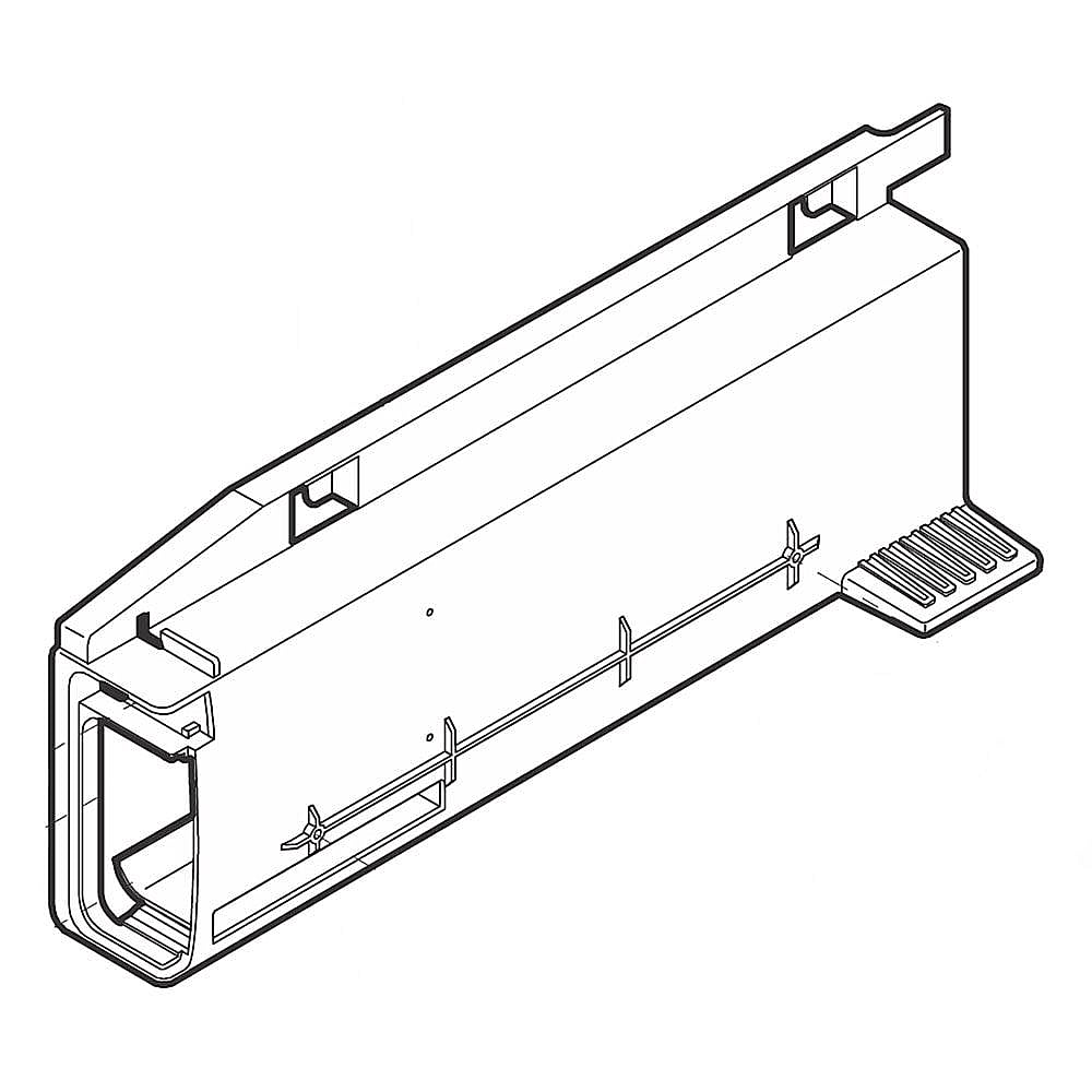 Refrigerator Deli Drawer Support and Filter Housing