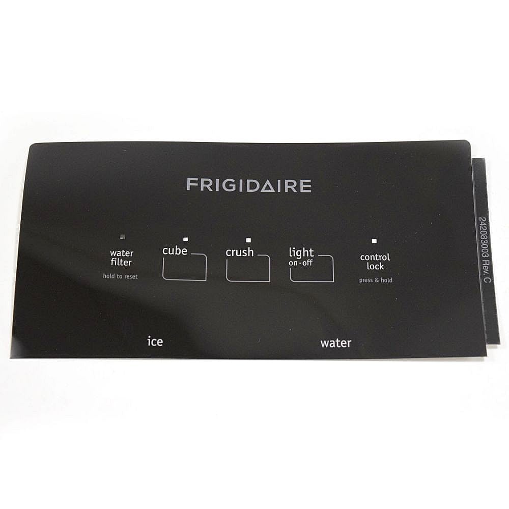 Refrigerator Dispenser Membrane Switch (Black)