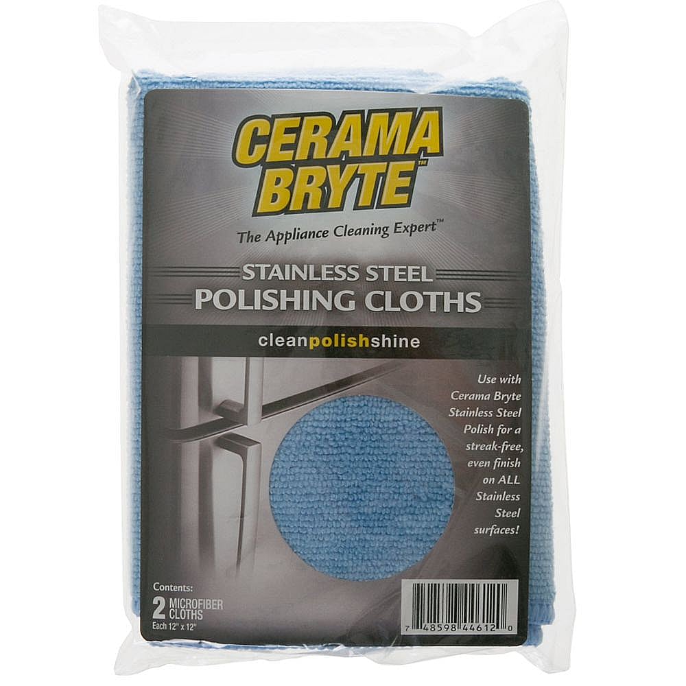 Cerama Bryte Stainless Steel Polishing Cloth, 2-pack