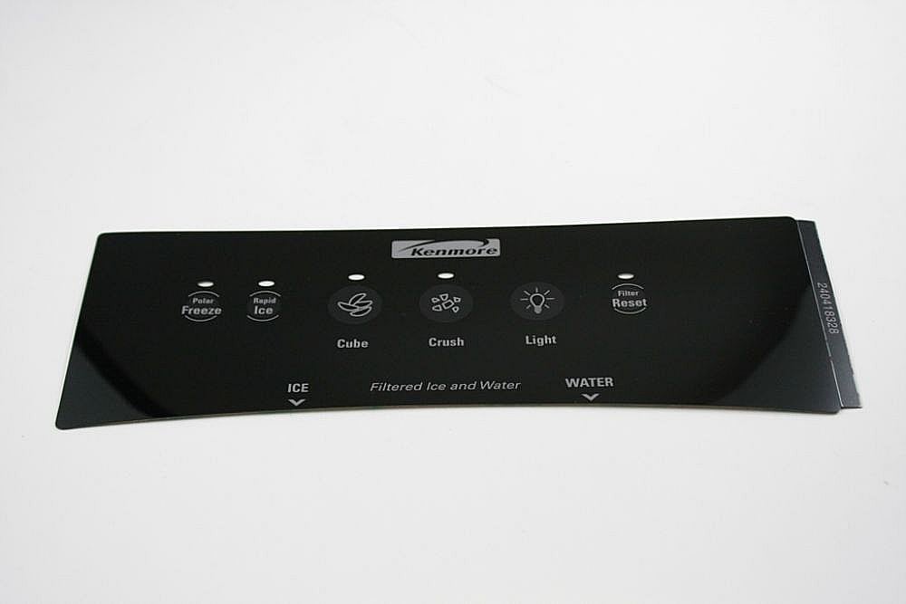 Refrigerator Dispenser Control Overlay (Black)