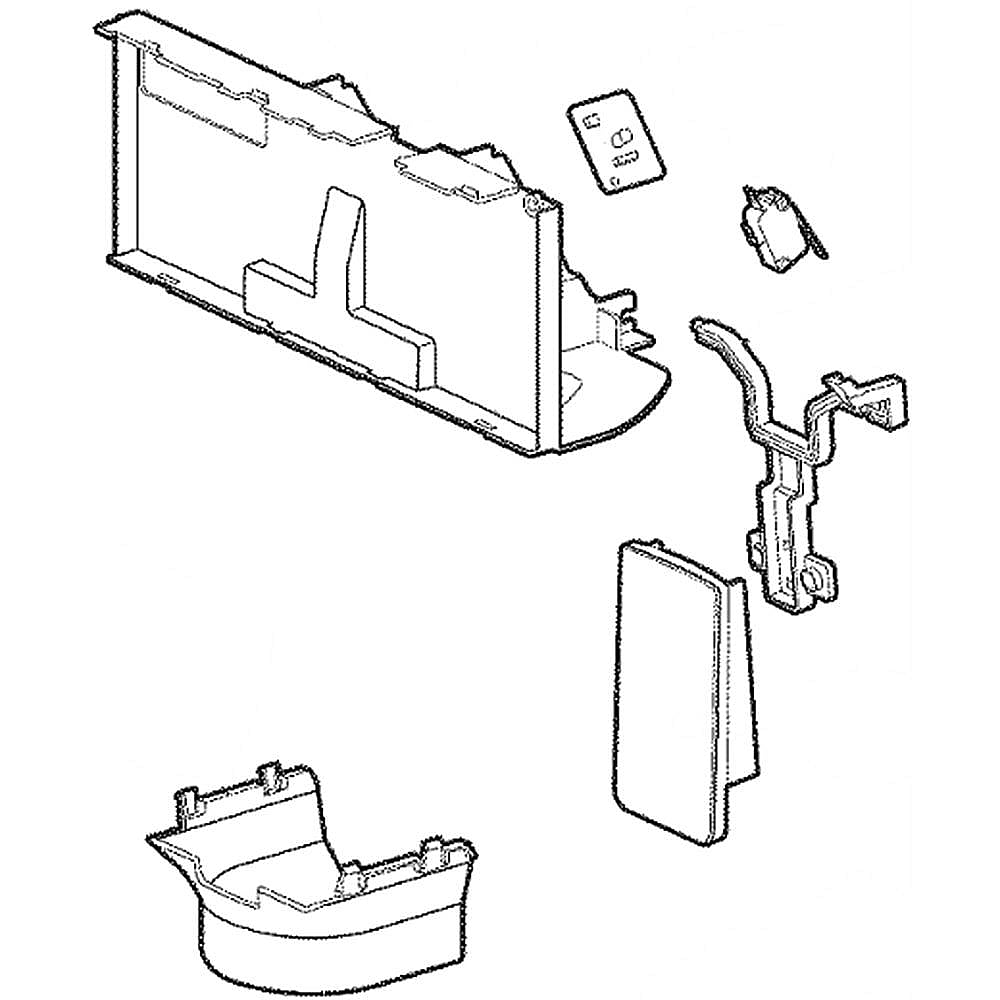 Refrigerator Dispenser Switch and Lever Assembly