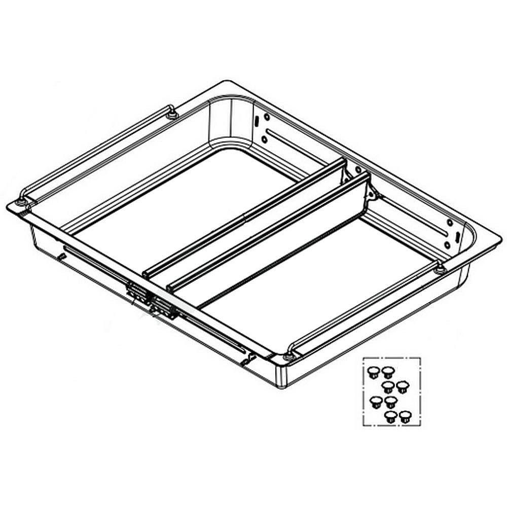 Refrigerator Convertible Drawer Tray Assembly