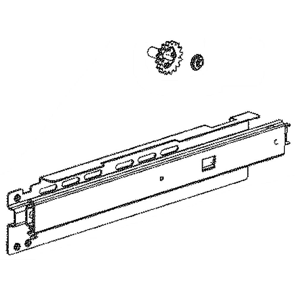 Refrigerator Freezer Drawer Slide Rail Assembly, Right