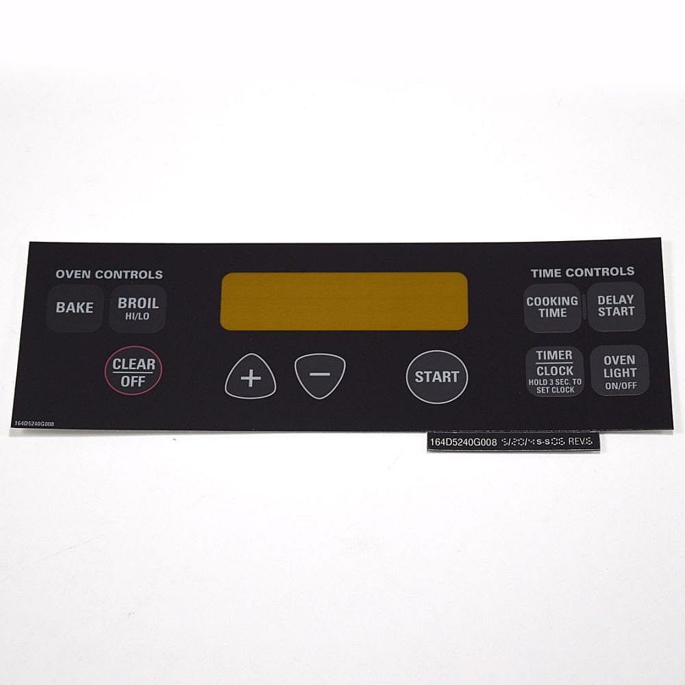Wall Oven Control Overlay (Black)