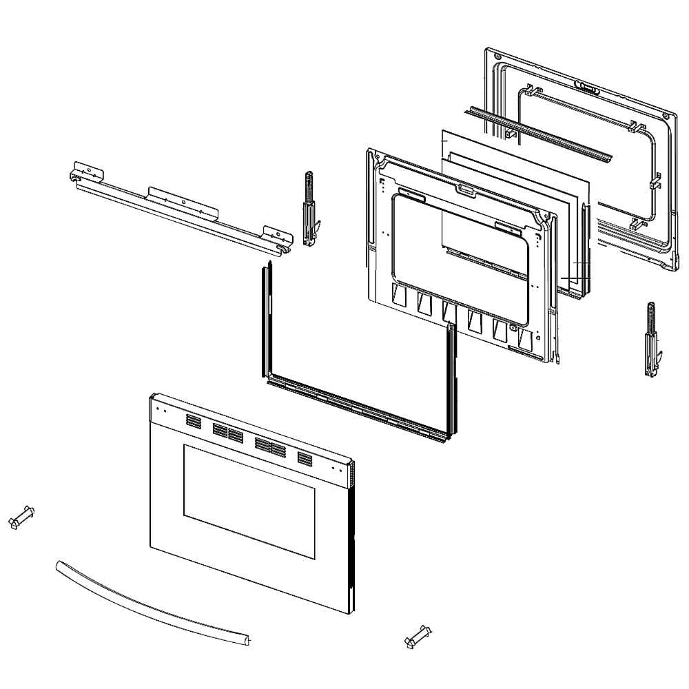 Range Oven Door Assembly (White)