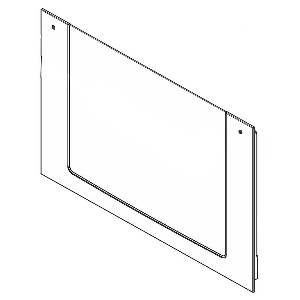Range Oven Door Outer Panel Assembly, Lower (Stainless)