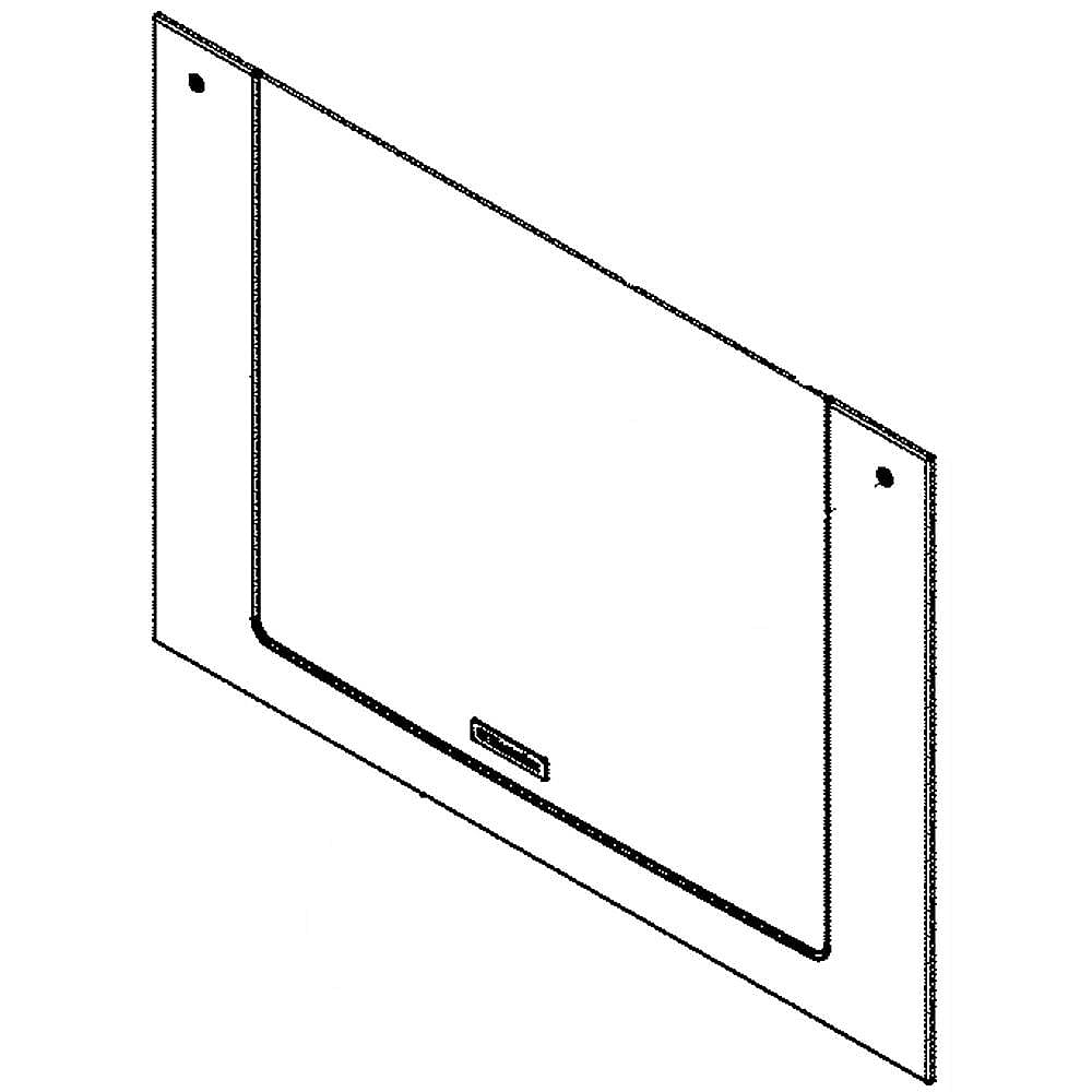 Wall Oven Door Outer Panel Assembly (Stainless and Black)