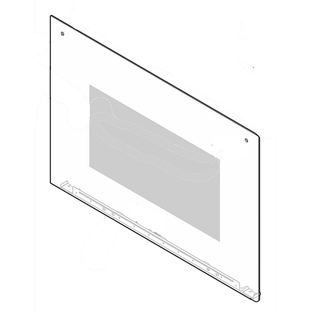 Wall Oven Lower Oven Door Outer Panel (White)