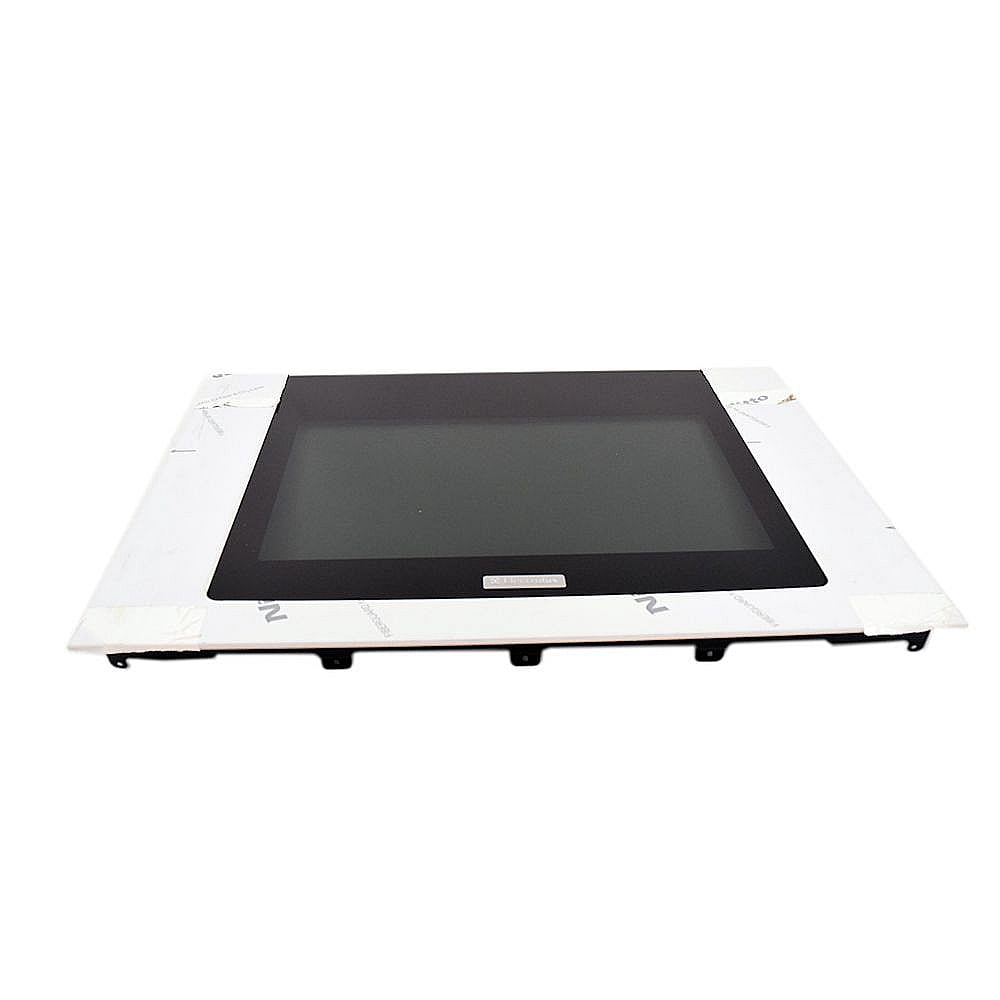 Range Oven Door Outer Panel Assembly (Black and Stainless)