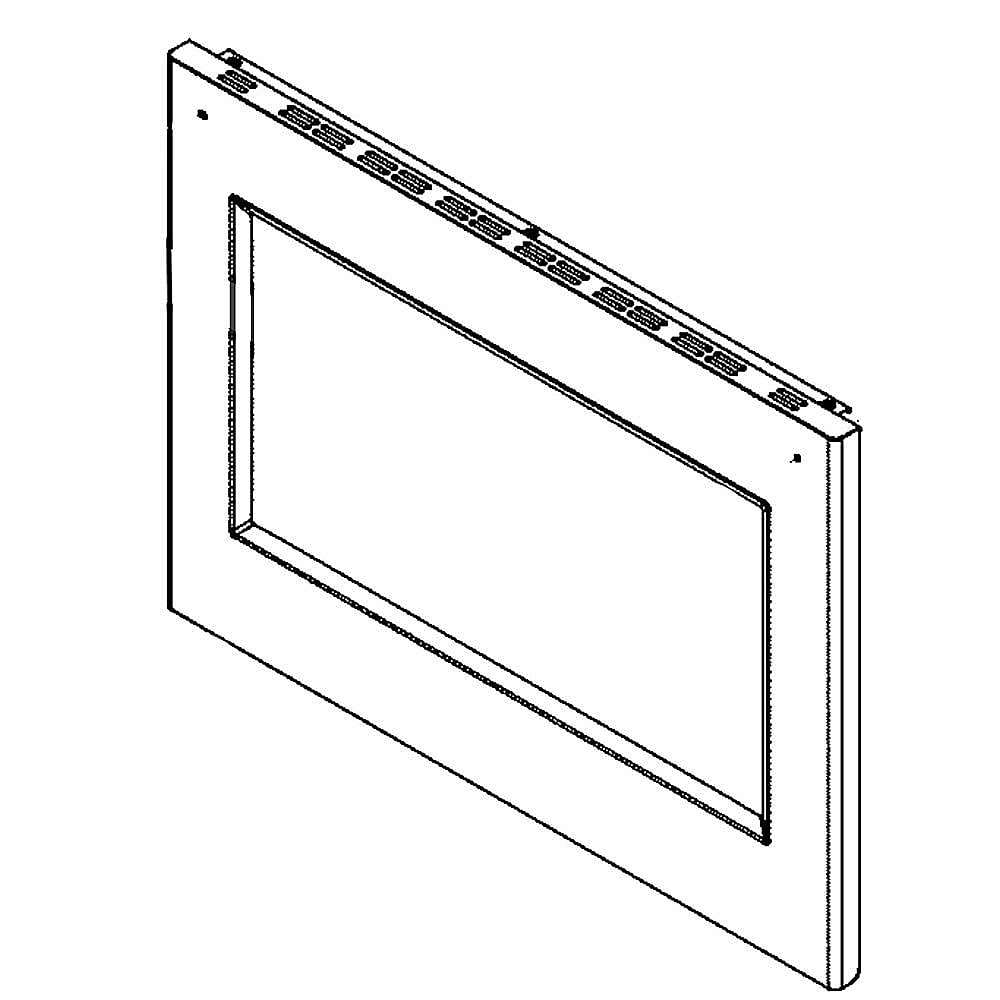 Wall Oven Door Outer Panel Assembly (Black and Stainless)