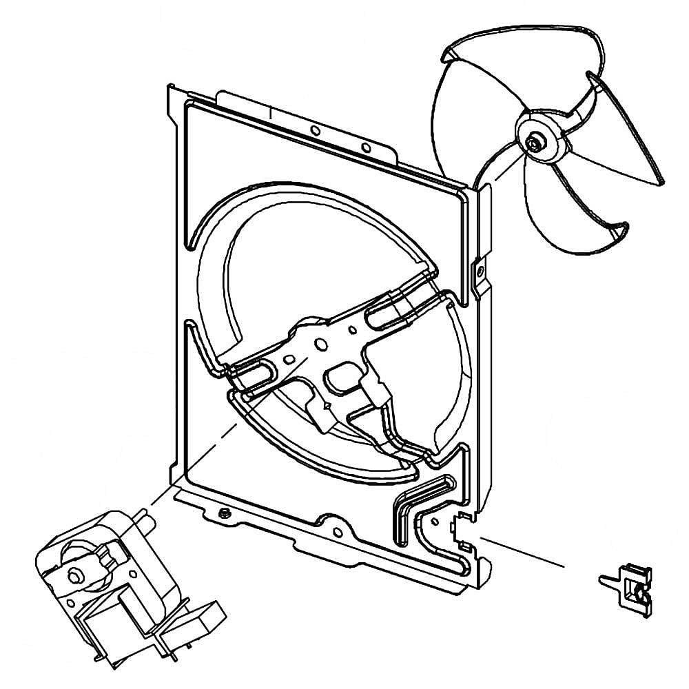 Microwave Cooling Fan Motor Assembly
