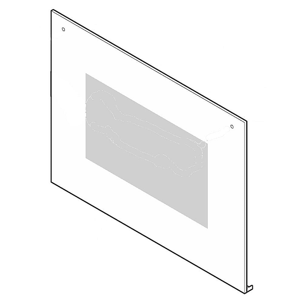 Wall Oven Lower Door Outer Panel (White)