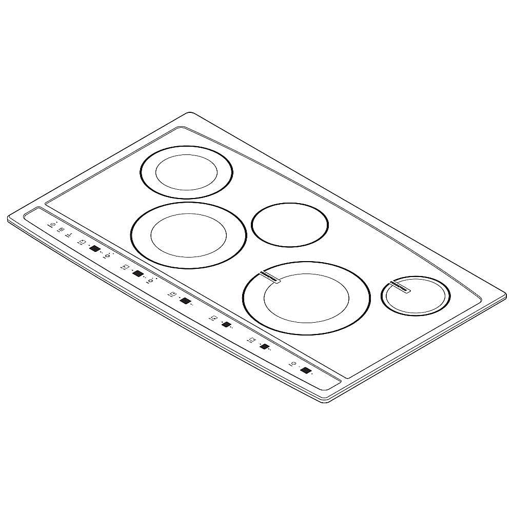 Cooktop Main Top (Black and Stainless)