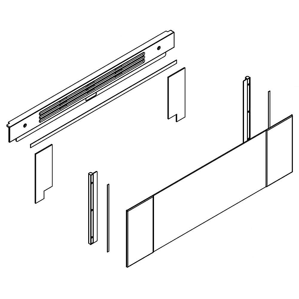 Range Oven Door Outer Panel Assembly, Upper (Stainless)