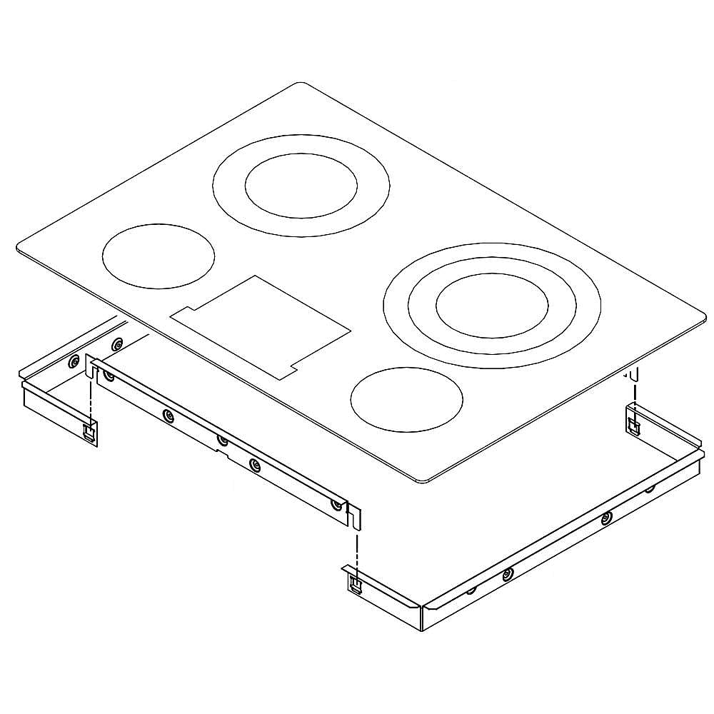 Cooktop Main Top Assembly (Stainless)