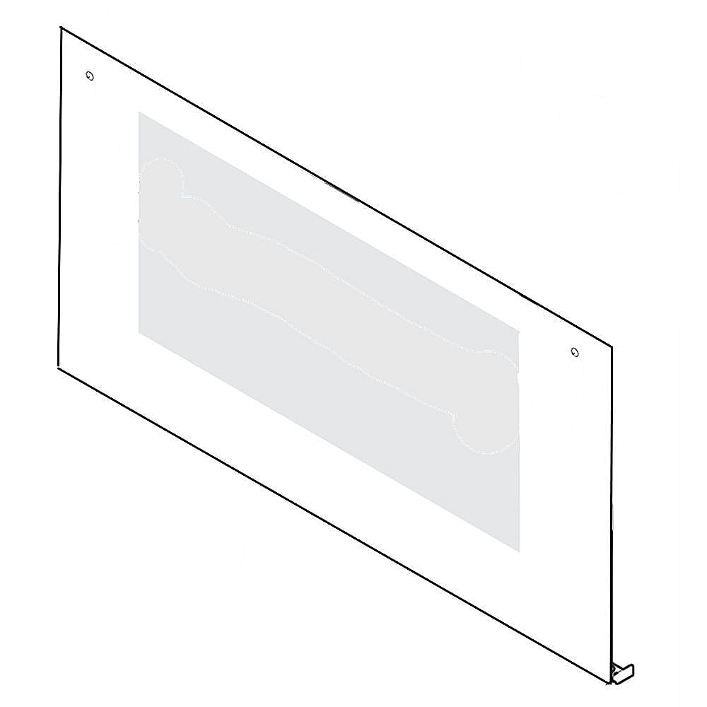 Range Lower Oven Door Outer Panel (White)