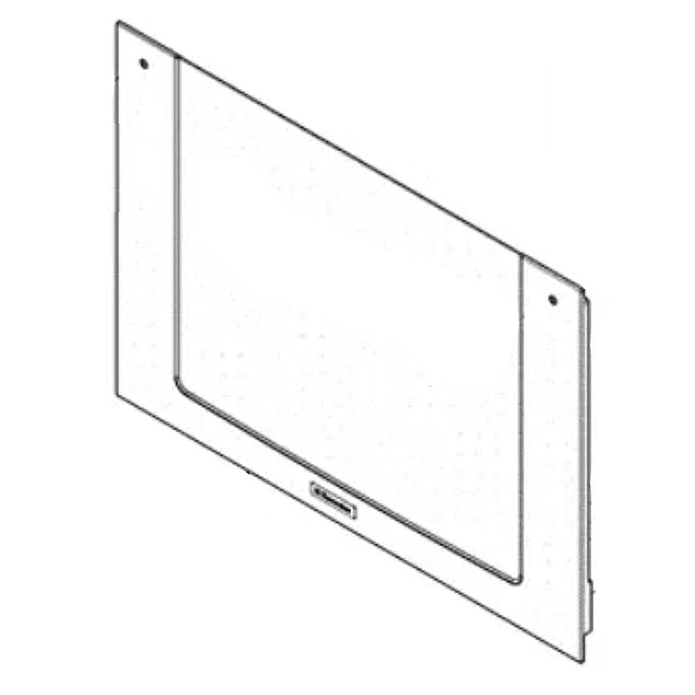 Wall Oven Door Outer Panel Assembly (Black and Stainless)