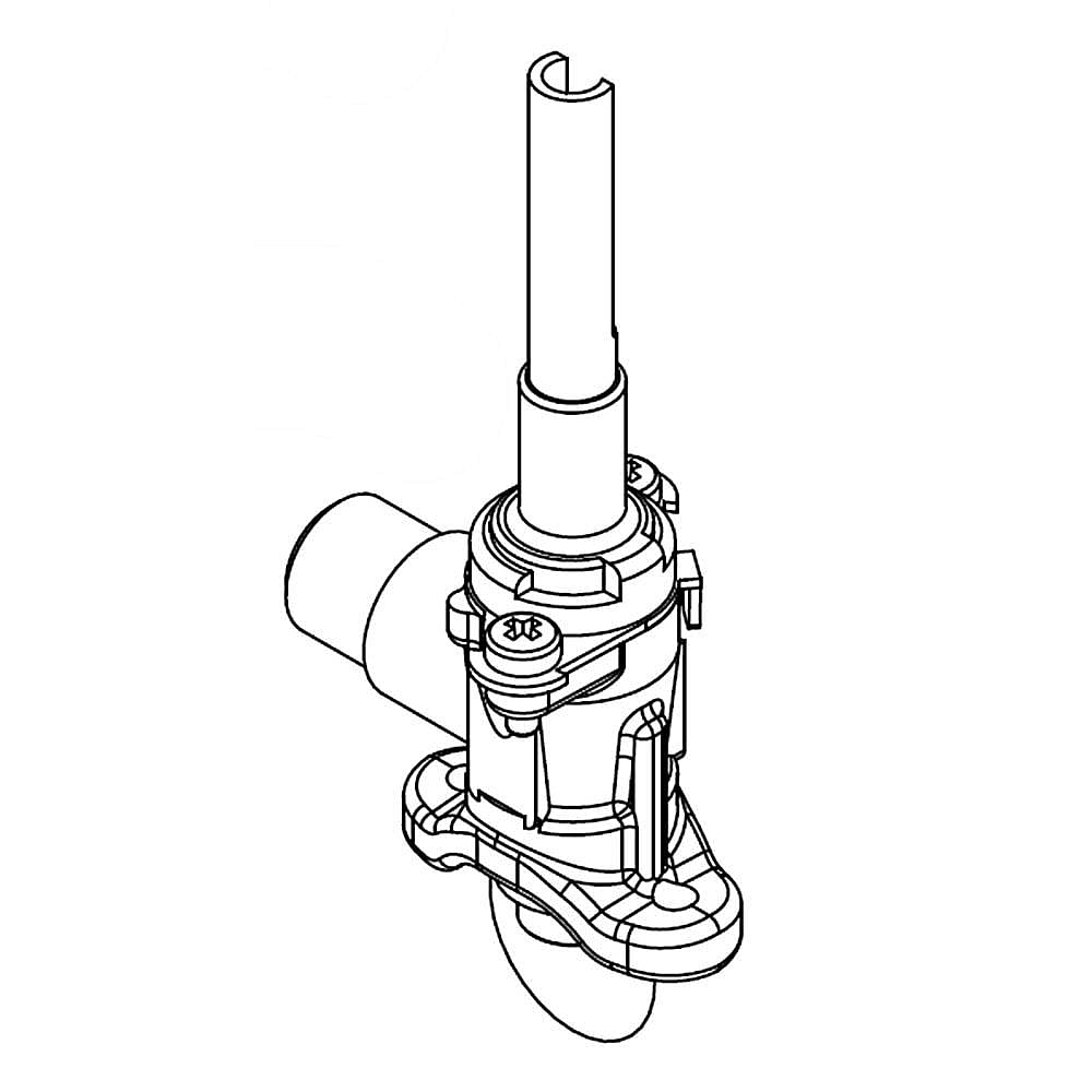 Cooktop Burner Valve, Left Front and Right Rear