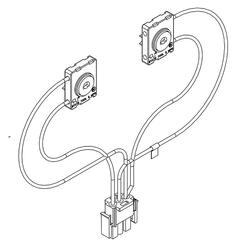 Range Igniter Switch and Harness Assembly, Left