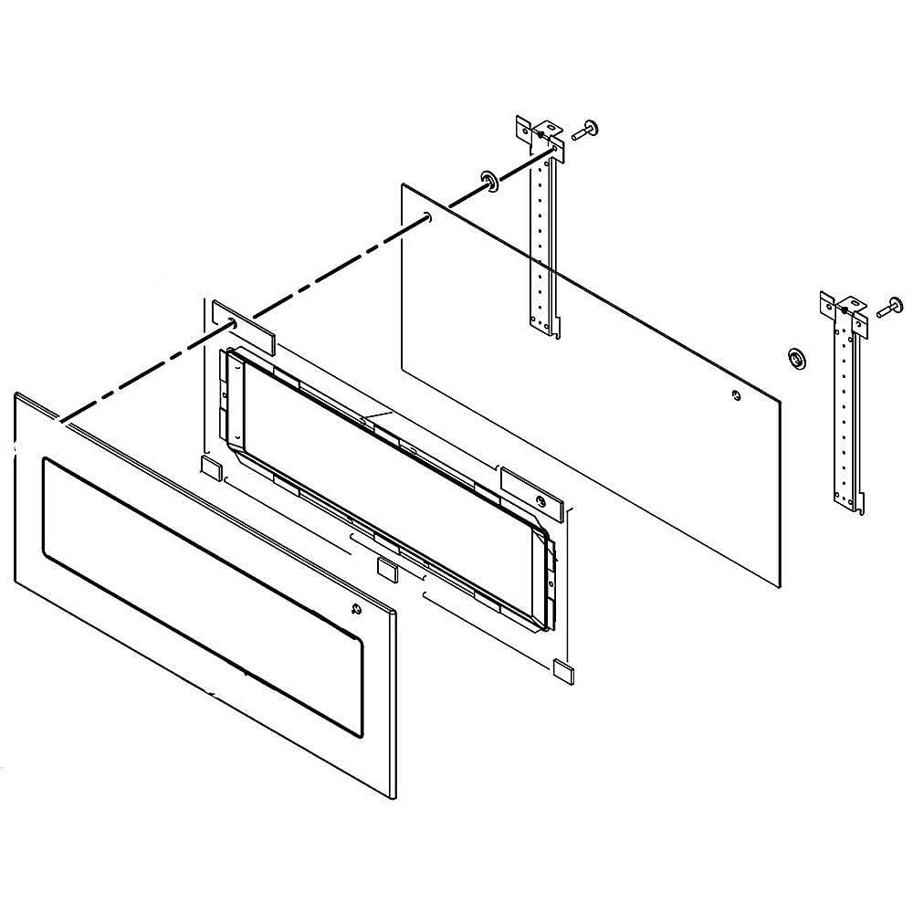 Microwave Door Outer Glass Assembly