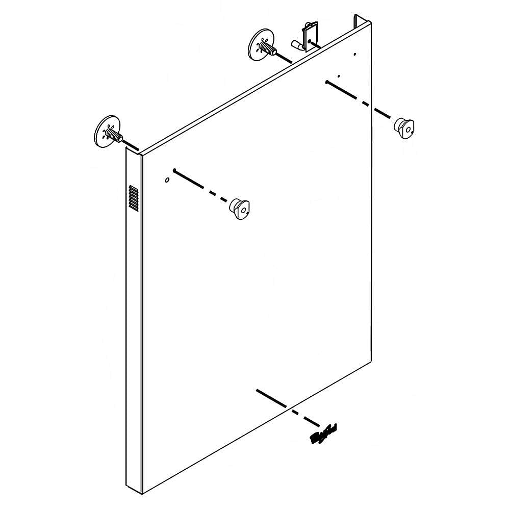 Dishwasher Door Outer Panel Assembly