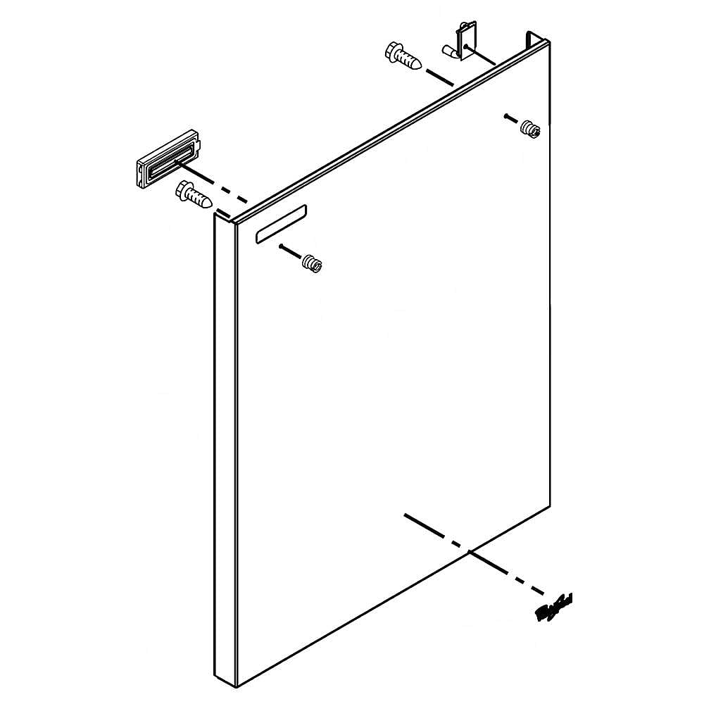 Dishwasher Door Outer Panel Assembly (Stainless)
