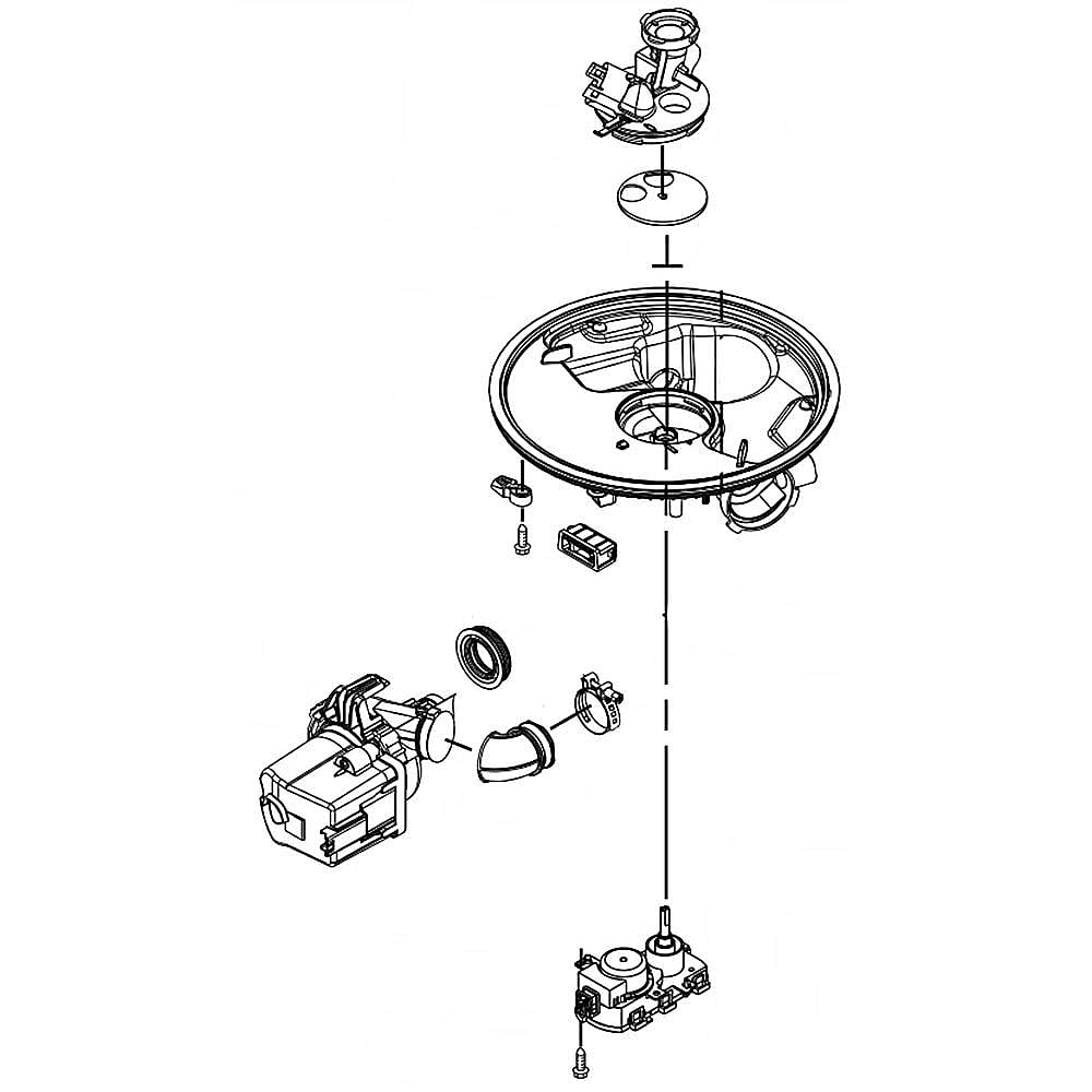 Dishwasher Pump and Motor Assembly