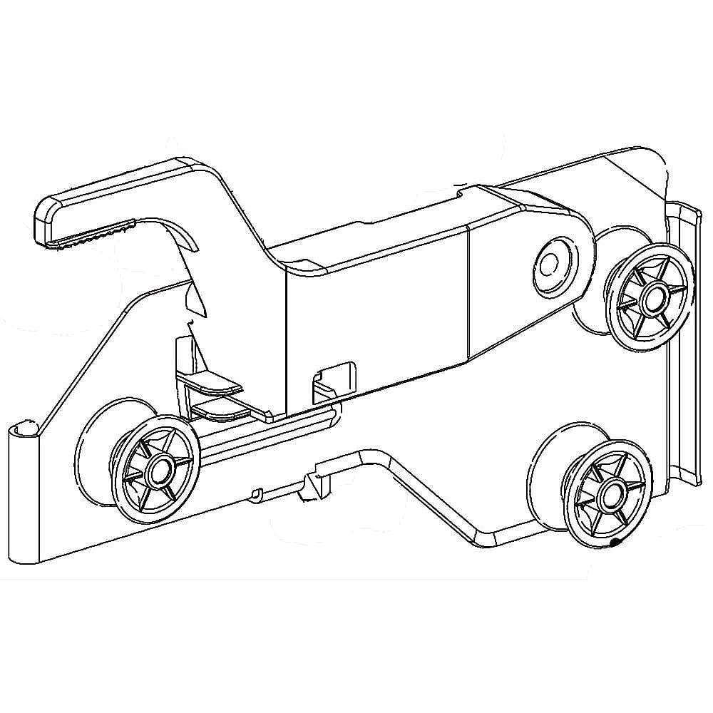 Dishwasher Dishrack Adjuster and Wheel Assembly, Right