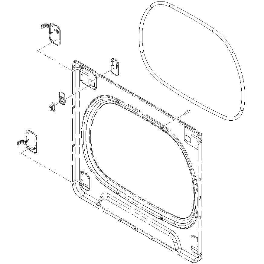 Dryer Door Inner Panel Assembly (White)