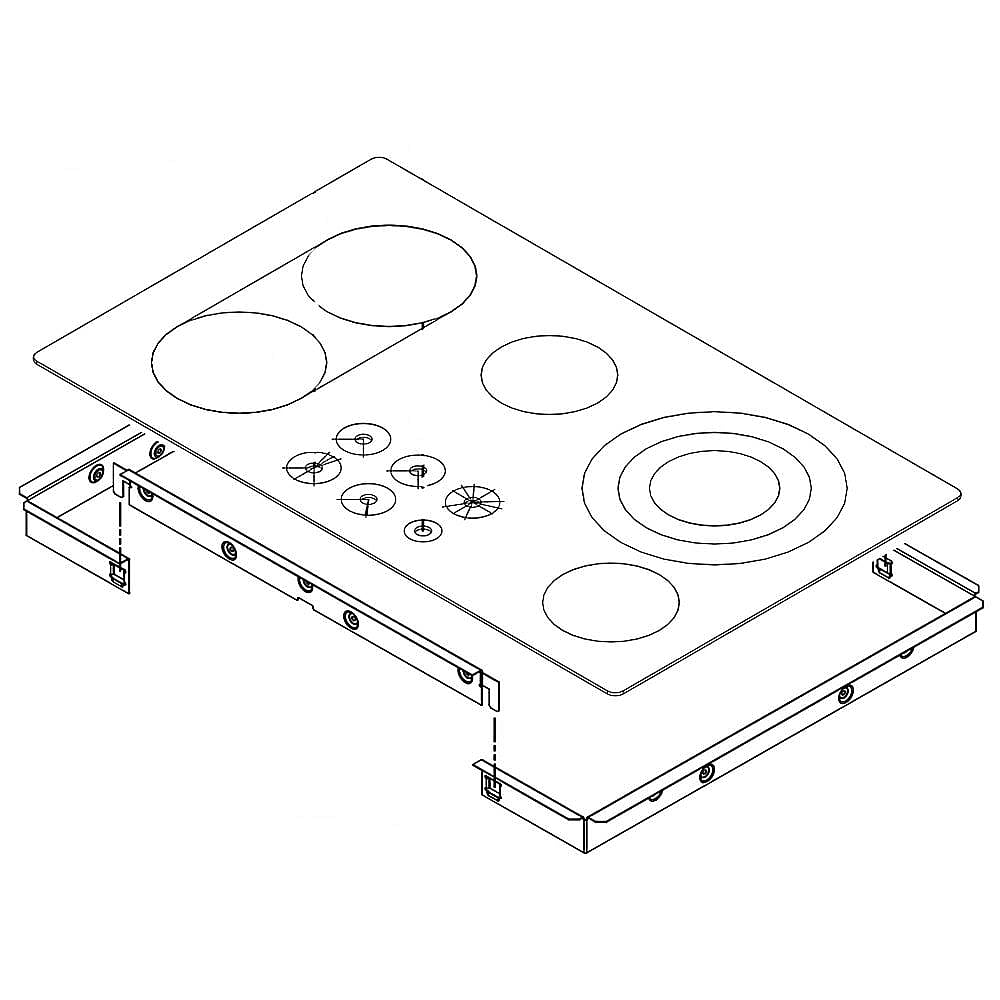 Cooktop Main Top Assembly (Stainless)
