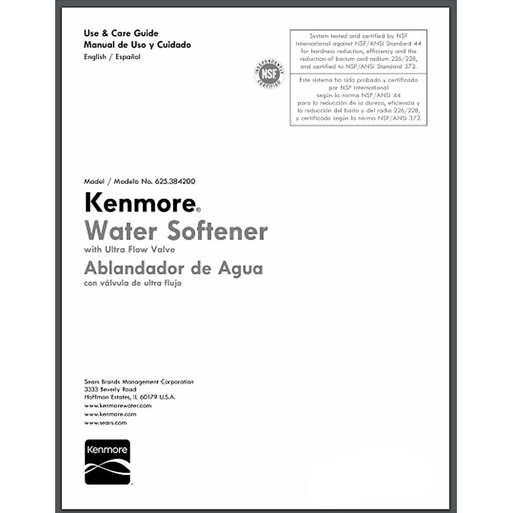 Water Softener Owner&#39;s Manual