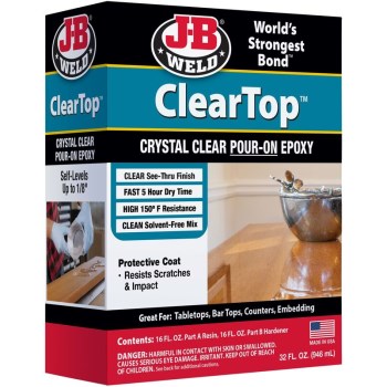 J-B Weld 41032 Cleartop Pour-On Epoxy