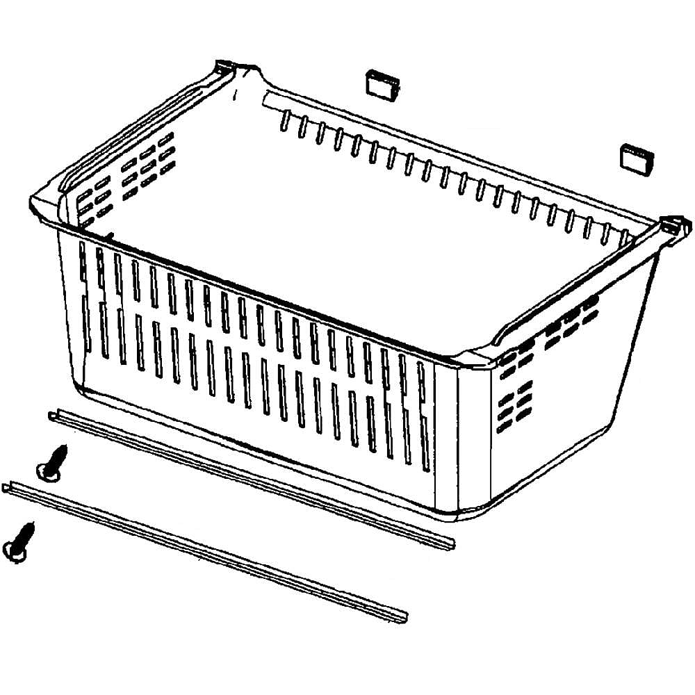 Refrigerator Freezer Drawer Box Tray Assembly