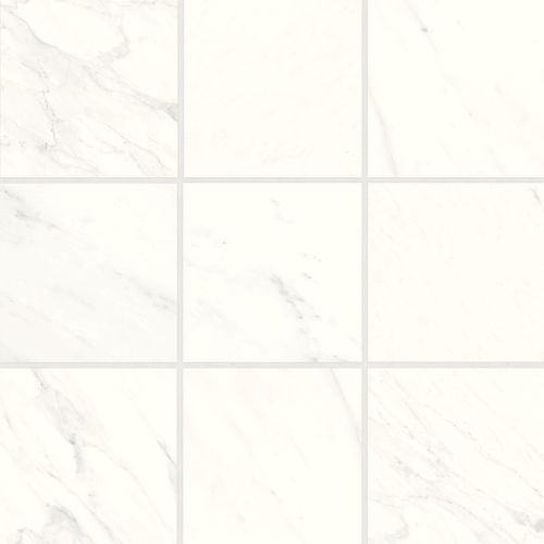 Magnifica 4&quot; x 4&quot; Polished Porcelain Mosaic Tile in Luxe White