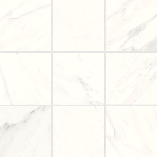 Magnifica 4&quot; x 4&quot; Honed Porcelain Mosaic Tile in Luxe White