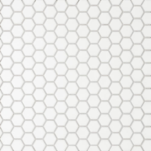 Le Cafe 1&quot; x 1&quot; Hexagon Matte Porcelain Mosaic Tile in White