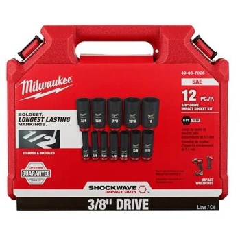 Milwaukee Tool  49-66-7006 12pc 3/8 Socket Set
