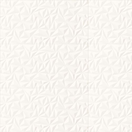 Shape 16&quot; x 32&quot; Angle Design Matte Ceramic Tile in White