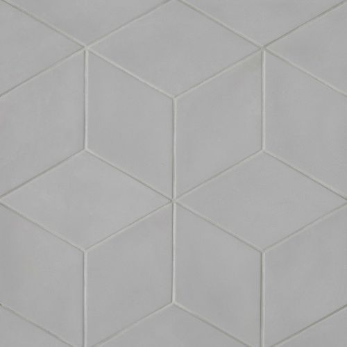 Allora 7.5&quot; x 12.75&quot; Rhomboid Matte Porcelain Tile in Solid Grey