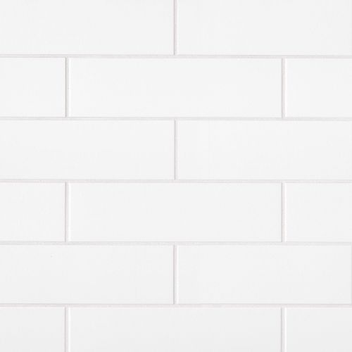 Traditions 4&quot; x 16&quot; Matte Ceramic Tile in Ice White