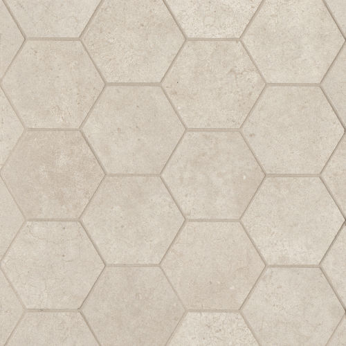 Materika 3&quot; Hexagon Matte Porcelain Mosaic in Sand