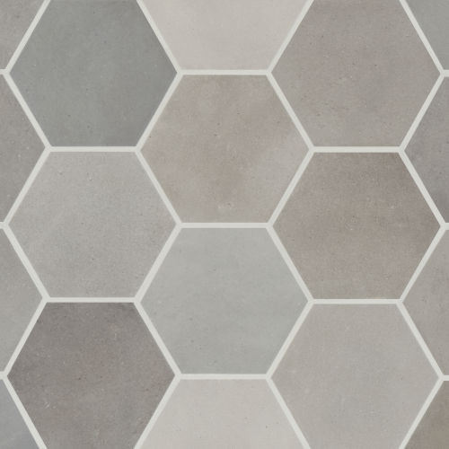 Celine 4&quot; Hexagon Matte Porcelain Floor &amp; Wall Tile in Greige