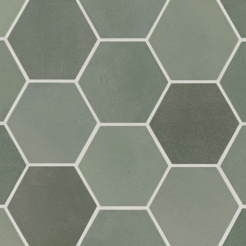 Celine 4&quot; Hexagon Matte Porcelain Floor &amp; Wall Tile in Sage