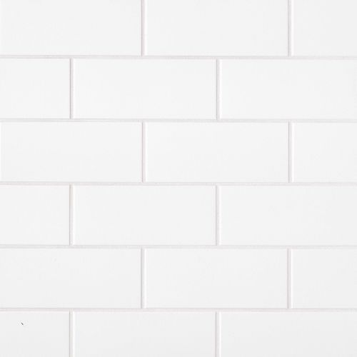 Traditions 4&quot; x 10&quot; Matte Ceramic Tile in Ice White