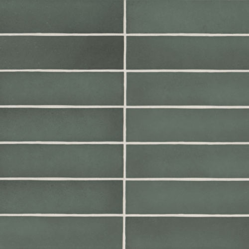 Makoto 2.5&quot; x 10&quot; Matte Ceramic Wall Tile in Midori Green