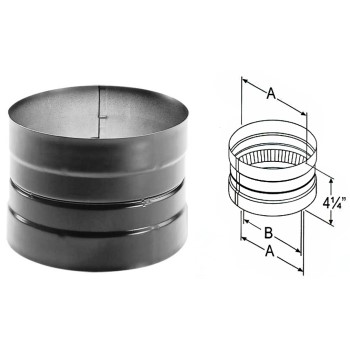 DuraVent   6DBK-ADDB DuraBlack Double Skirted Adapter ~ 6&quot;