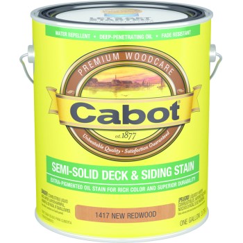 Cabot 01-1417 Semi-Solid Deck Stain, New Redwood  ~ Gallon