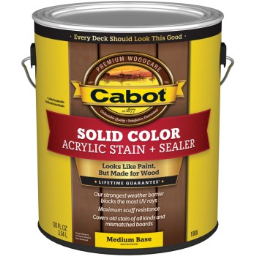 Cabot 140.0001808.007 Solid Color Acrylic Deck Stain,  Medium Base ~ Gallon